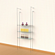Palo Retail Clothing Display Unit for 2 Shelves with 2 Rectangular 24″ Hanging Rails, 1 Faceout, 1 Section