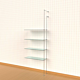 Palo Retail Clothing Display Unit for 2 Shelves with 2 Rectangular 24″ Hanging Rails, 1 Faceout, 1 Section