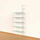 Palo Retail Clothing Display Unit for 2 Shelves with 2 Rectangular 24″ Hanging Rails, 1 Faceout, 1 Section