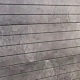 Natural Cracked Concrete  Textured Slatwall Panels measure 3/4''D x 2' Hx 8'L' with grooves spaced 6'' apart.  Textured slatwall panels come complete with paint matched aluminum groove inserts for added strength. 