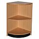 Use the radius corner fill  creates a 90 Degree return and gives you extra product presentation. Use alongside a showcase, or part of a modular kiosk. Finished in a low-pressure laminate, and is reliable and durable for years to come.  