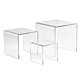 Clear U-Shaped Display Risers for Retail & Showcase Merchandising
