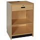 The flat top register stand with a cash drawer is a must have for your checkout area.  Finished in a low-pressure laminate, this register stand is reliable and capable of housing your cash register, computer screen or tablet.  Use it alongside a showcase,