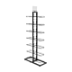 Double-Sided Cap Display Rack with 14 adjustable wire shelves and capacity for up to 168 caps