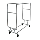  Chrome Collapsible Garment Rack w/ Double Round Tubing Hangrail
