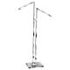 2-Way Adjustable Clothing Rack with two 8-ball slant arms in Chrome finish
