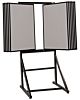poster display, flip style poster display, poster display with rolled poster storage