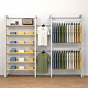 Double Alta Wall Unit with Hanging & Shelving Retail Display Kit.  Includes: 2- Alta Wall Units, 2- 48” long rectangular tubing hangrails, 6- 48” wide wood shelves, 2- 12” Saddle Mount Faceouts and hardware needed for set-up. 