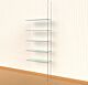 Tube Ceiling to Floor Shelving Display Kit, for 3 Glass Shelves, 1 Section, Hanging Display