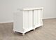 White Two Tier Counter features two shelves for product storage, two drawers for supplies and materials, as well as a cash wrap section with ample room for transactions and credit card payments.  Size: 67