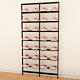 Vertik Wall Mounted Retail Display With 28 Shoe Displayers | Chic Black, 2-Sections | 26″ Wide