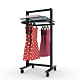 26″ Retail Clothing and Shelving Vertik Stand for 2 Shelves w/2 Hanging Rails | 1-Section