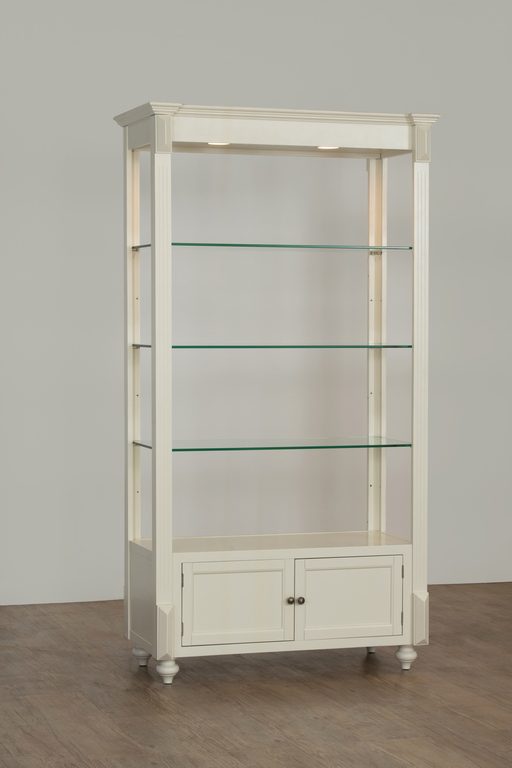 Etagere with glass doors cheap