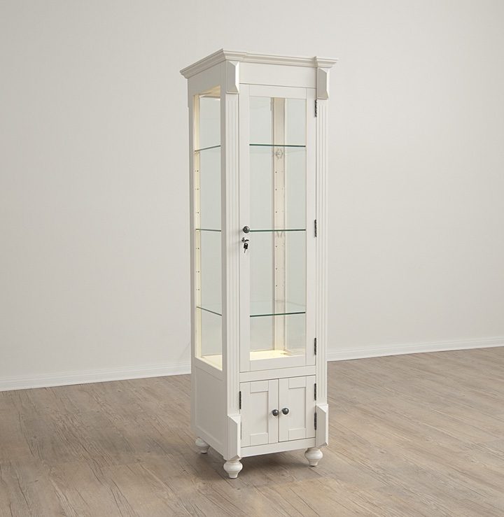 Double Sided Curio w/ Glass Door | Wood Retail Display