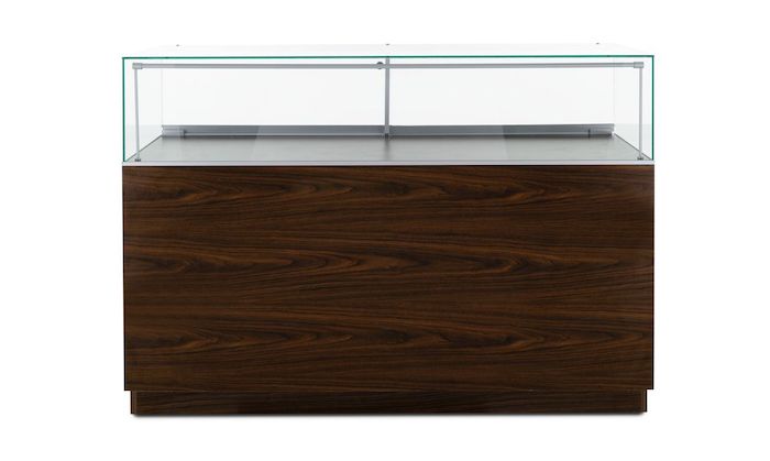 Maple Full Vision Display Case, Floor Fixture